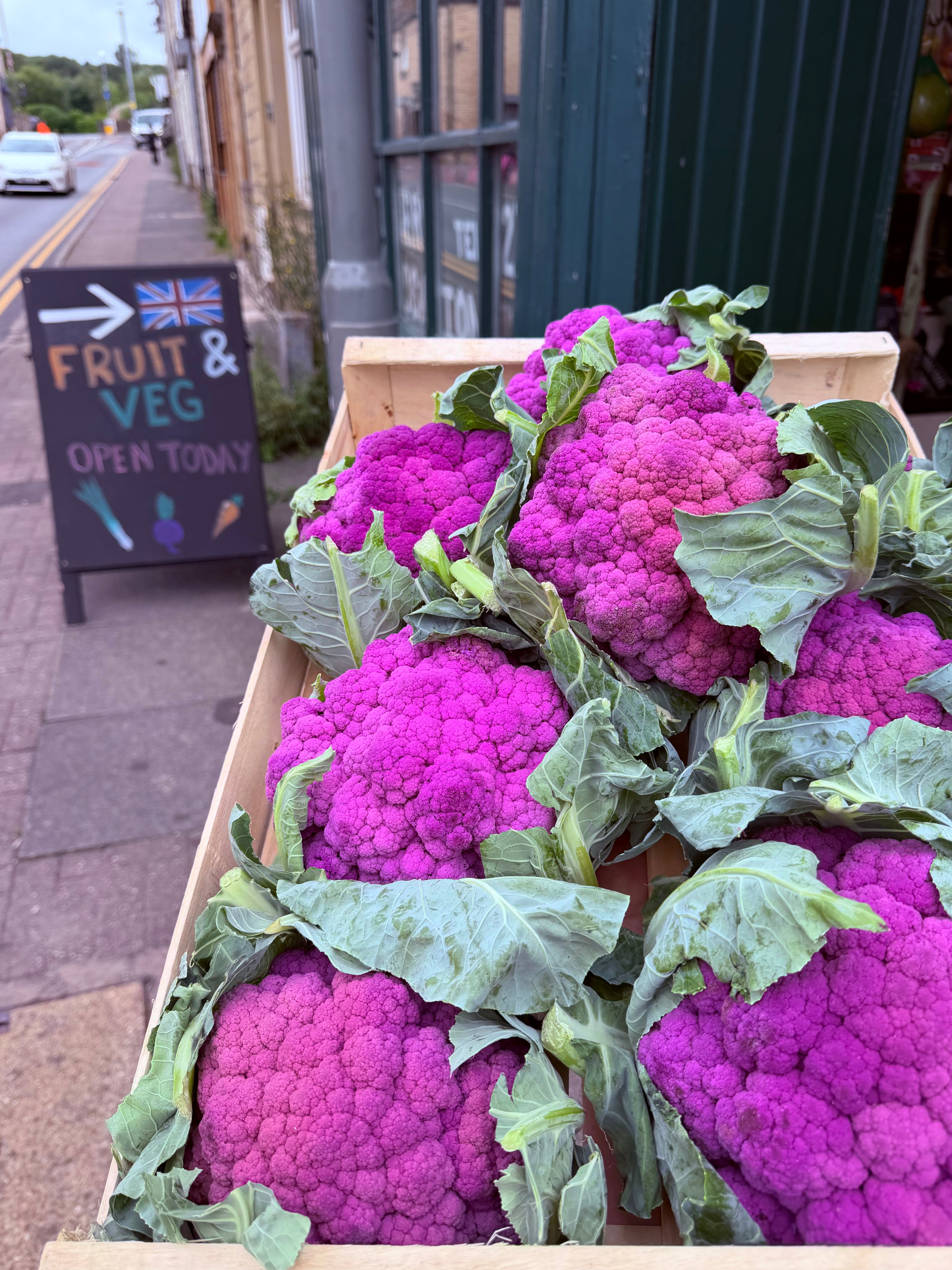 Purple local cauliflower