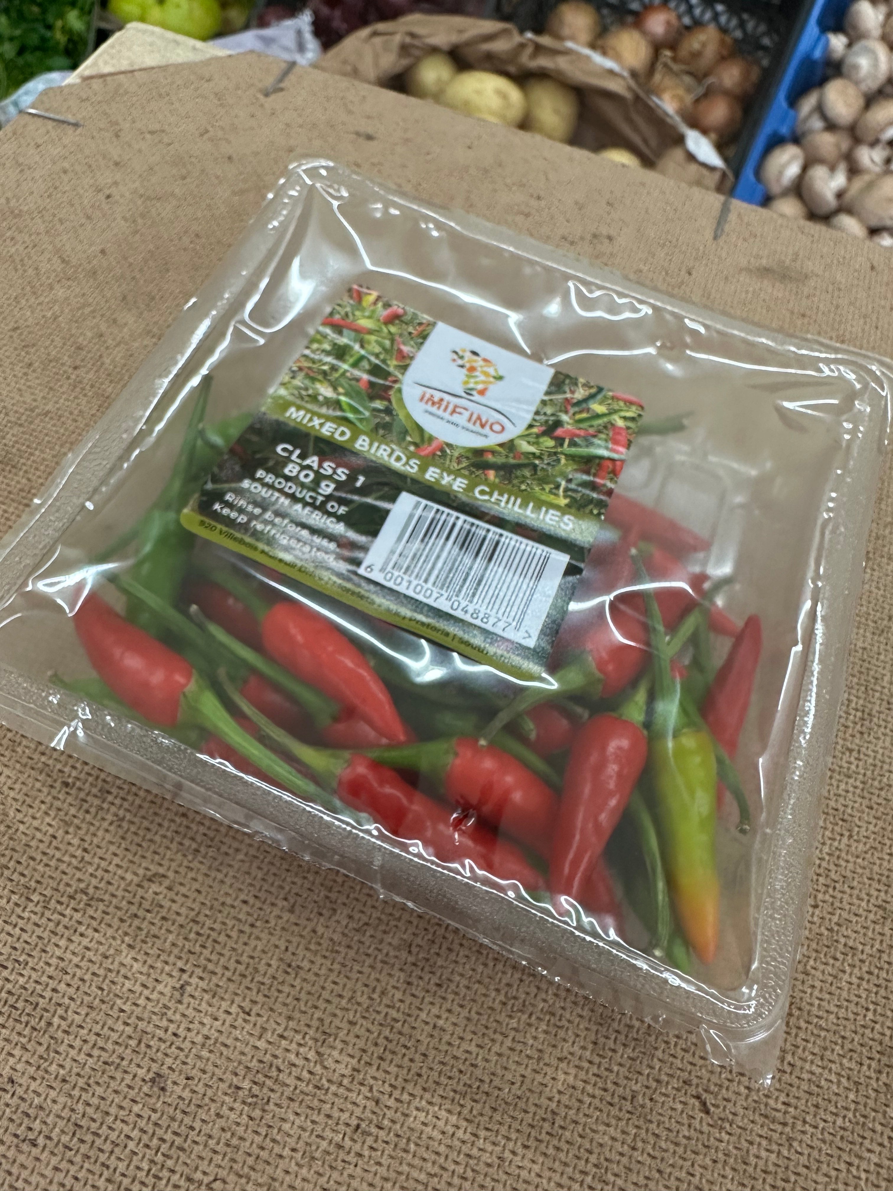 mixed bird eye chillies